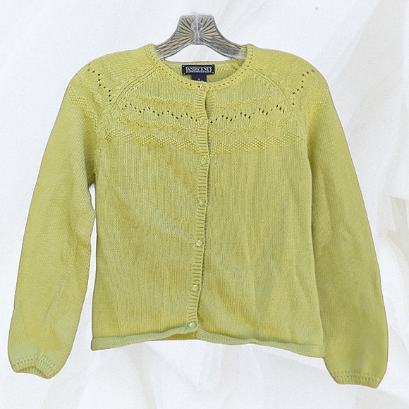 Lands' End Sweaters 42 Sale Lands End Sweater Womens Medium Knit Green Button Up Long Sleeve